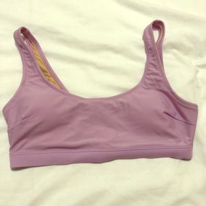 Lavender bandeau swim top
